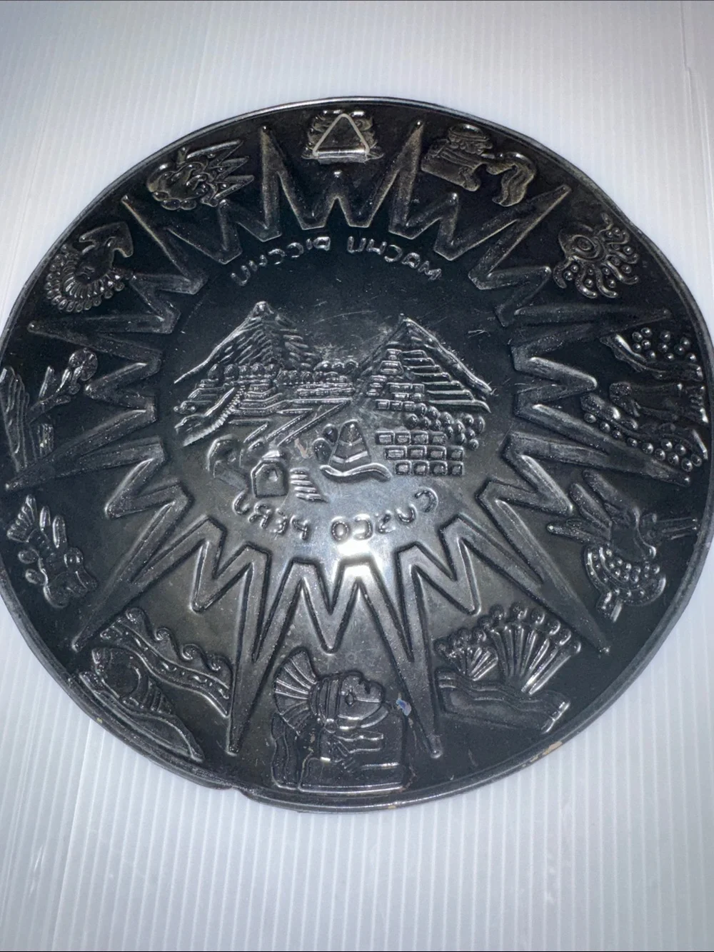 Machu Picchu Decorative Peruvian Copper Plate